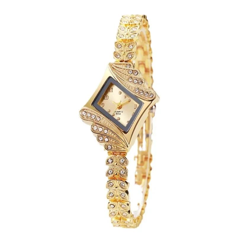 Fashion Women Watches Bracelet Watch Luxury Ladies Crystal Quartz Rhombus Bangle Rhinestone Wrist Watch Relogio Feminino