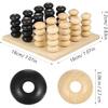 Wooden Board Game 1 Set Logical Training Toy Brain Teaser Toys 3D Four In a Row Game Table Games Brain Teaser Chess Puzzle for Desktop Aldult