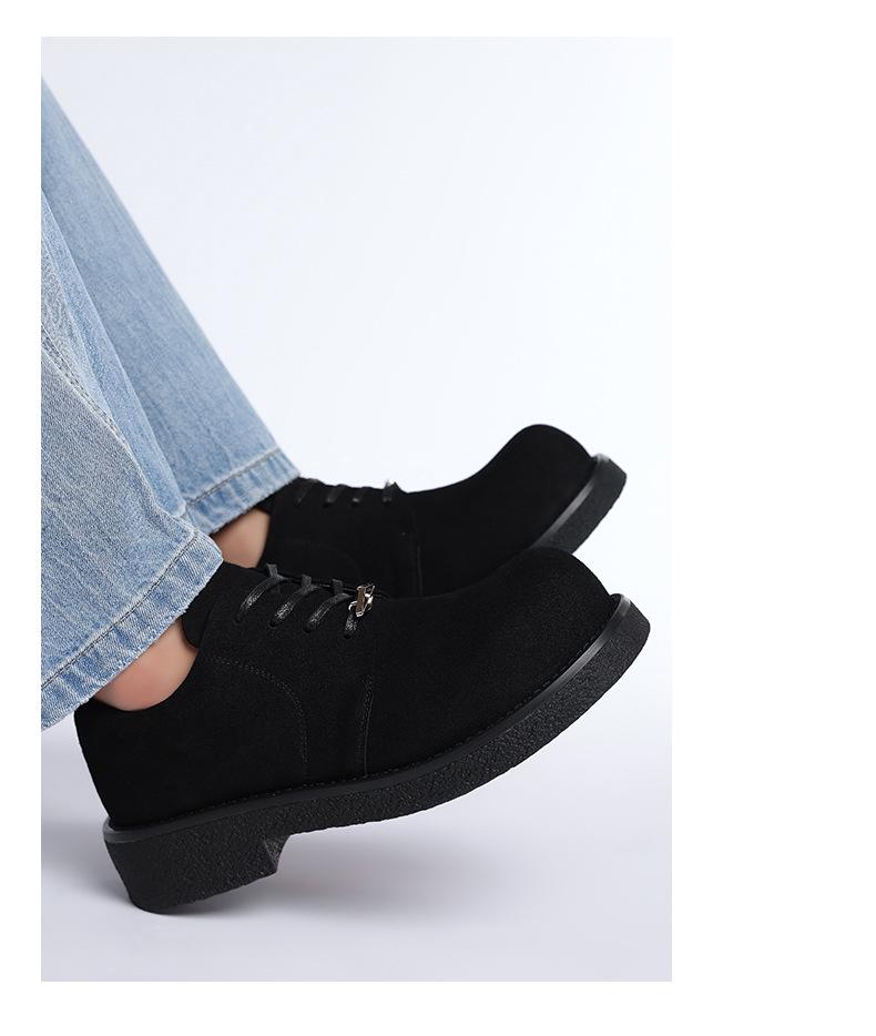 2025 Herren Mickey Mouse Derby Schuhe: Höhenvergrößernde, Dicksohlige, Modische Retro Casual Low-Top Lederschuhe