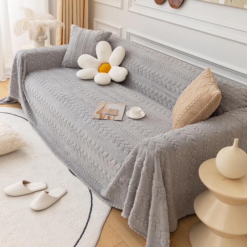 

Чехол для дивана с защитой от царапин от кошек, полотенце для дивана в стиле Ins, зимний плюшевый чехол для дивана, полное покрытие, универсальное одеяло для дивана, полное покрытие 180*130cm