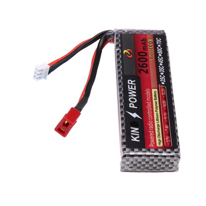 7.4V 2600mAh Lipo Battery T Plug for WLtoys 1/14 144001 RC Car Upgrade Parts