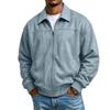 Men's Casual Baseball Jacket, Long Sleeve Zip Up Collared Sweatshirt with Pockets, Athletic Outerwear
