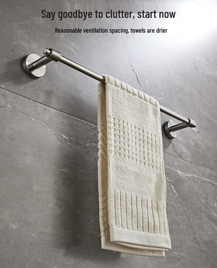 Customized 304 Stainless Steel Bathroom Hardware Set: Wall-Mounted Towel Bar and Tissue Holder