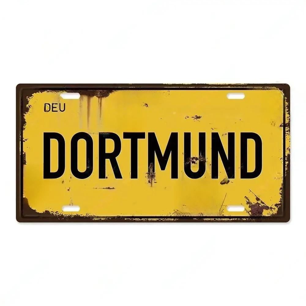 Vintage Famous City Metal Sign Licenses Plate Plaque Tin Sign for Man Cave Bar Pub Club Dad's Garage Workshop Wall Decoration