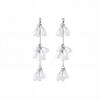 Light Luxury French Water Drop Imitation Pearl Flower Fringed Earrings Women'S Fashion Exquisite Elegant Niche Long Earrings