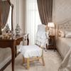 White French-Style Chair Cover Decorative Washable Chair Backrest Cover Comfortable Strap Fixation Backrest Scarf Restaurant