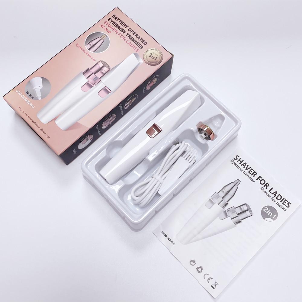 Cross-border USB Rechargeable Women's Eyebrow & Lipstick Hair Removal Shaver
