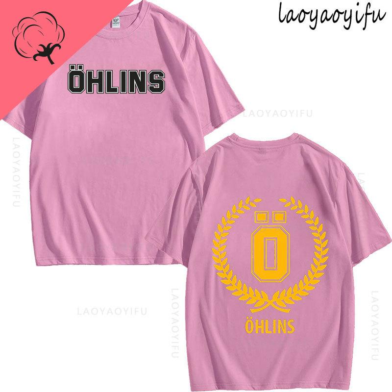 Ohlins Thema 100% Baumwolle Sommer Mode Herren O-Ausschnitt T-Shirt Hipster Herren T-Shirt Streetwear Oberteil Federung Auto Motorrad Sport Rennen