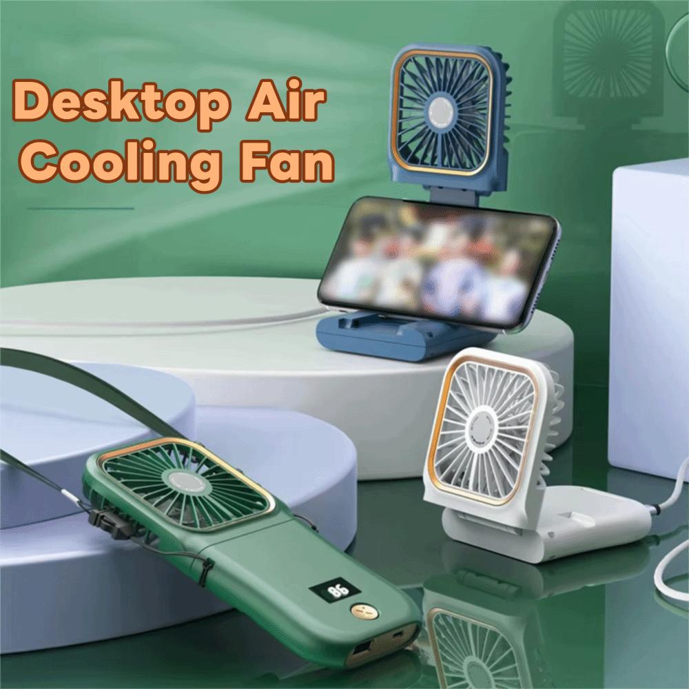Mini Portable Handheld Fan USB Rechargeable Desktop Air Cooling Fan Foldable Neck Fan Summer Use