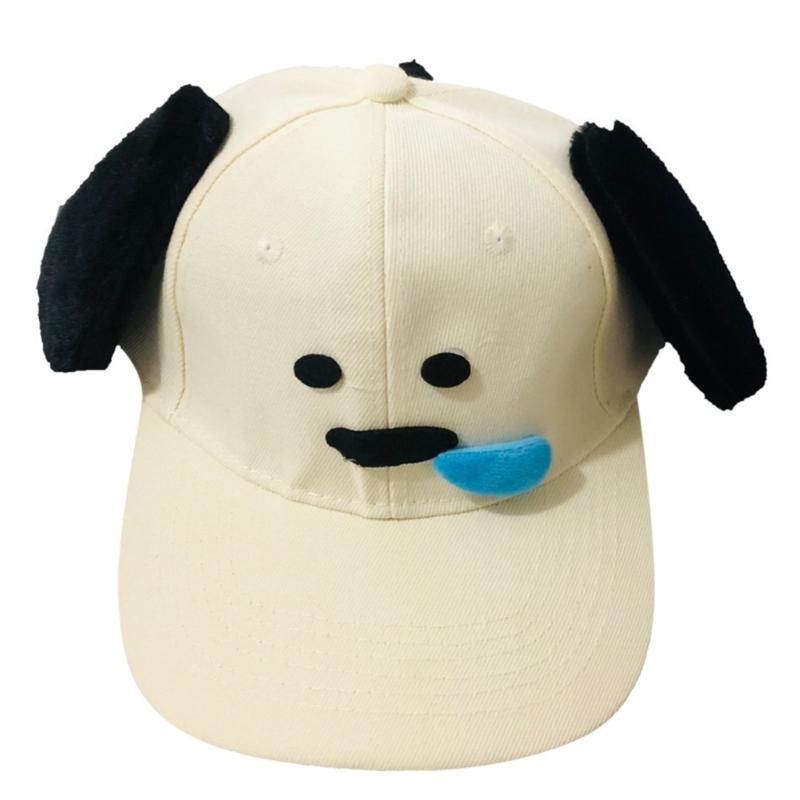 

3D Мультяшная Бейсболка с Ушками для Весны, Милая Бейсболка с Собакой, Модная Ветрозащитная Солнцезащитная Кепка для Повседневной Носки Студентами 1