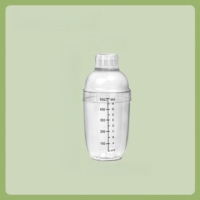 1PC Milk tea hand cranked shaker 500ml/700ml milk tea wine beverage shaker PC shaker with graduations Hand made lemon tea tool