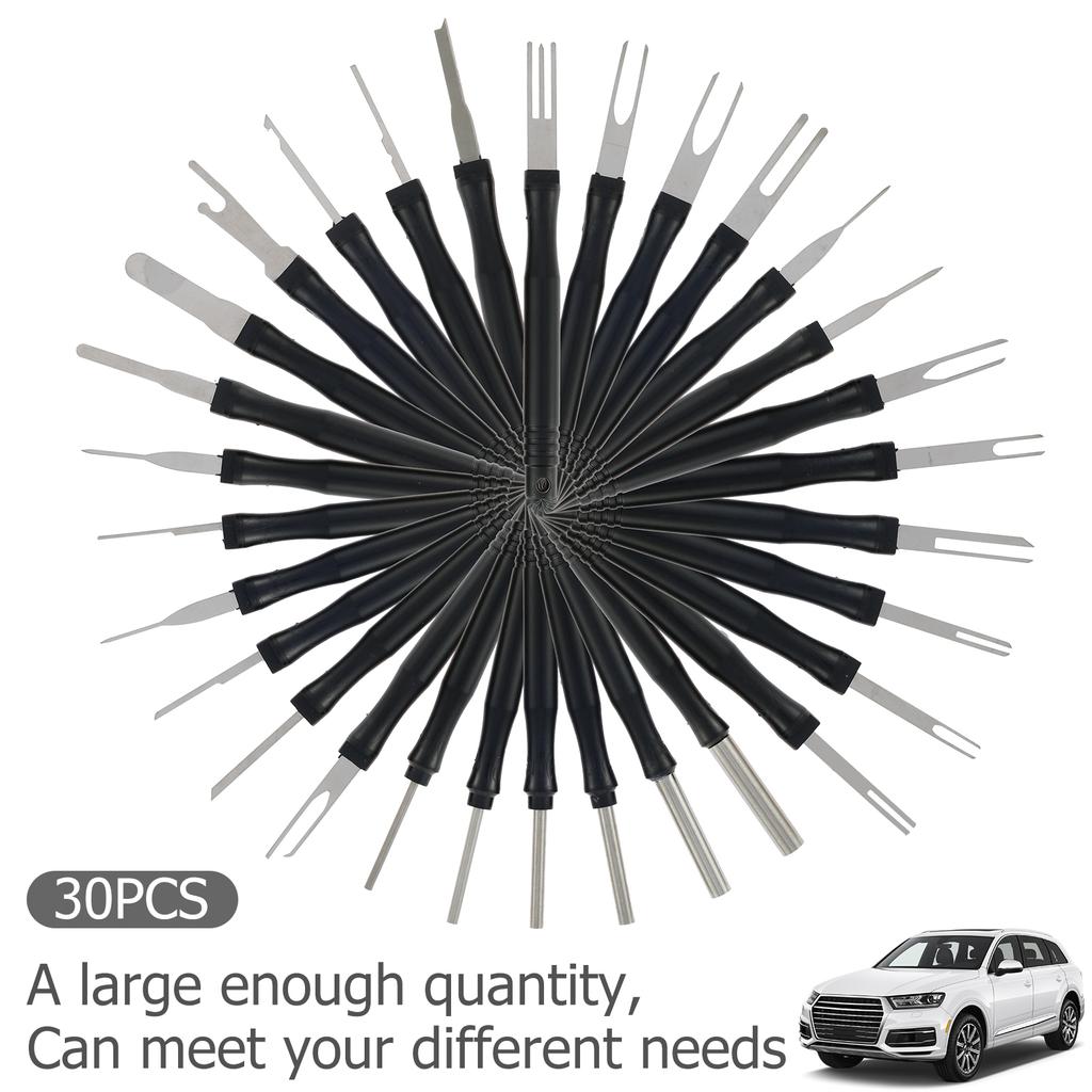 18/30Pcs Terminal Pin Removal Tools Kit Stainless Steel Pin Extractor Tool Electrical Wiring Crimp Connector Pin Release Tools