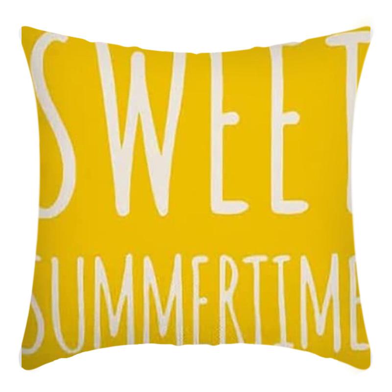 Printed Sunflower Nordic Fresh Home Cotton and Linen Pastoral Style Pillow Living Room Sofa B&B Bay Window Large Cushion Cover