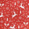 Royal Velvet Fabric Polyester For Sewing - Christmas Theme Motif On Red