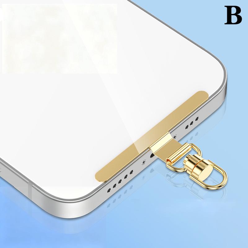 Steel Phone Lanyard Gasket Patch Anti-Lost Anti Fall Mobile Phone Rope Card Metal Clip Strap Hang Cord Tab Accessories