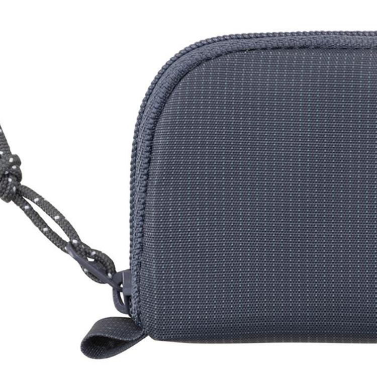 MONTBELL Letter Logo Zip Closure Nylon Wallet Mini Unisex Couple Grey