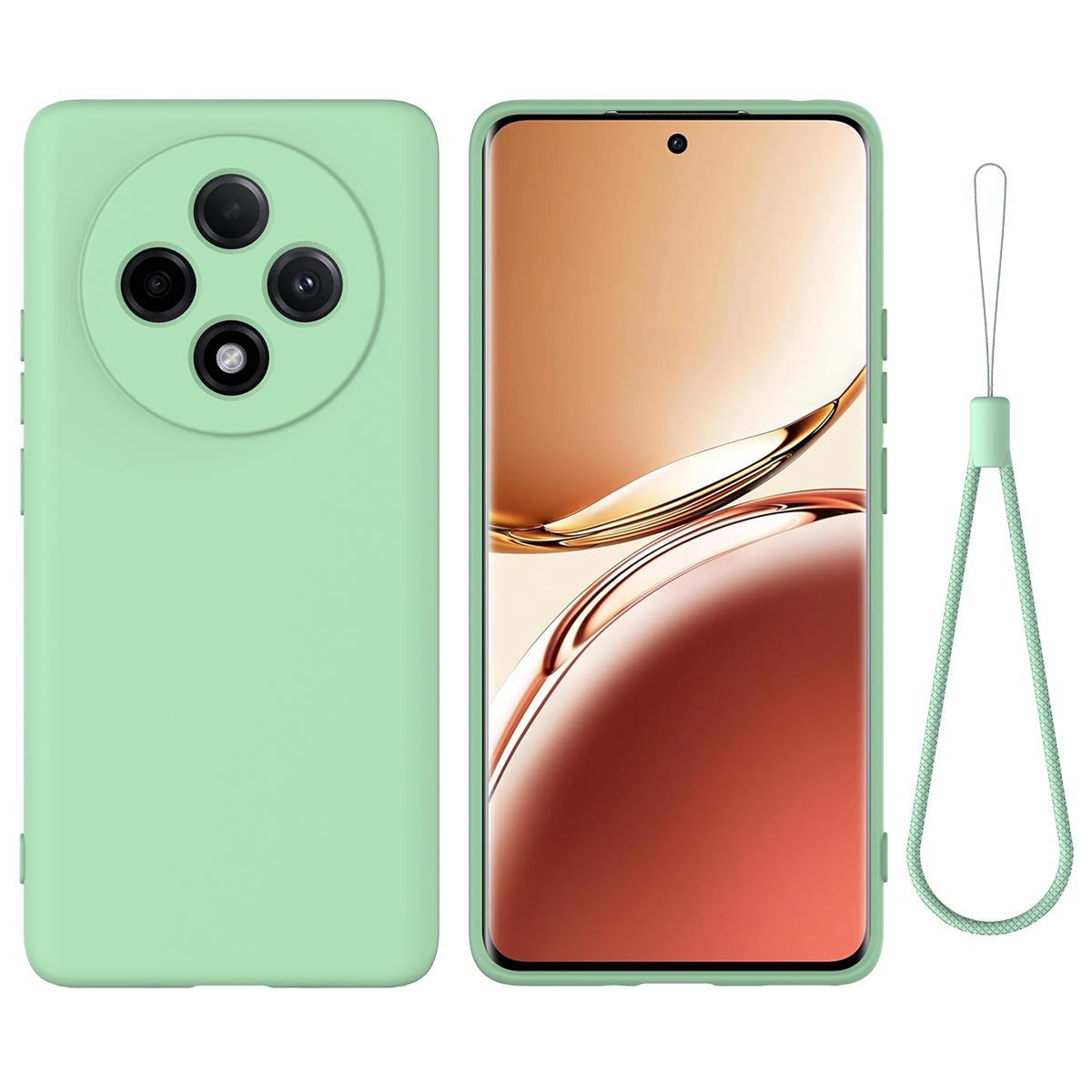 

For Oppo F27 Pro 5G/F27 Pro+ 5G Case Liquid Silicone Phone Cover with Wrist Strap D
