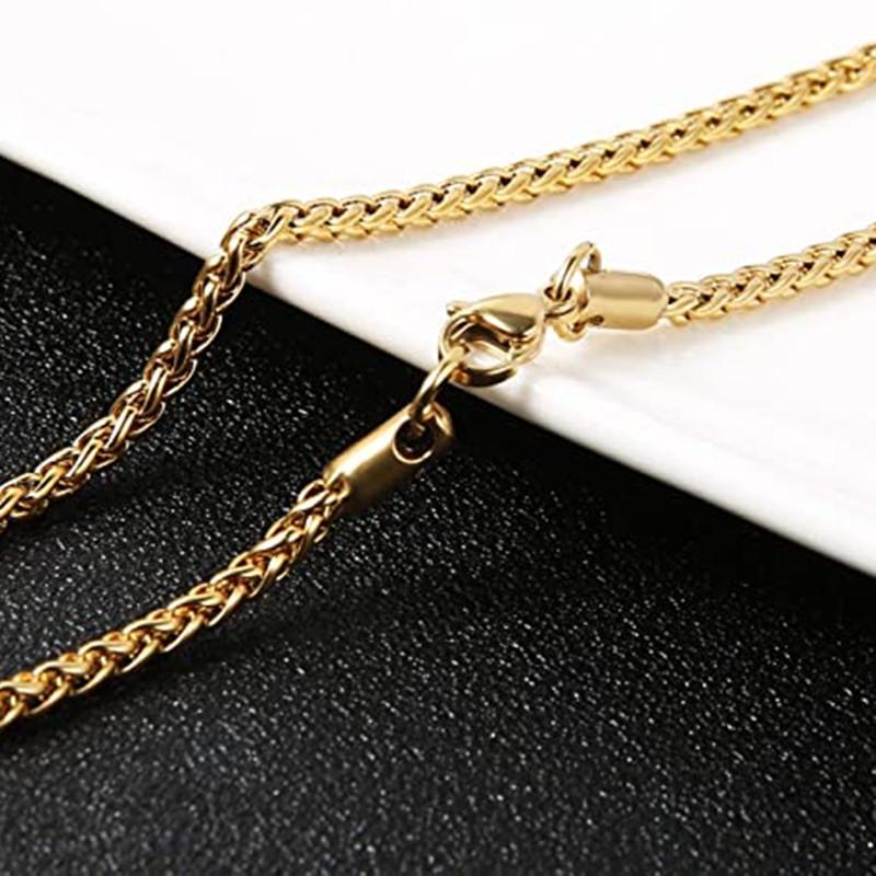 

Ожерелье из нержавеющей стали, цепочка-киль, хип-хоп, персонализированное ожерелье-корзина с цветами, своими руками 22 inches/55.88 cm золотой