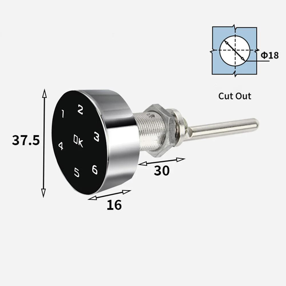 Multi-purpose Office Desk Wardrobe Drawer Lock 5*3.75cm Smart Touch Screen Password Lock For Various Furniture Types