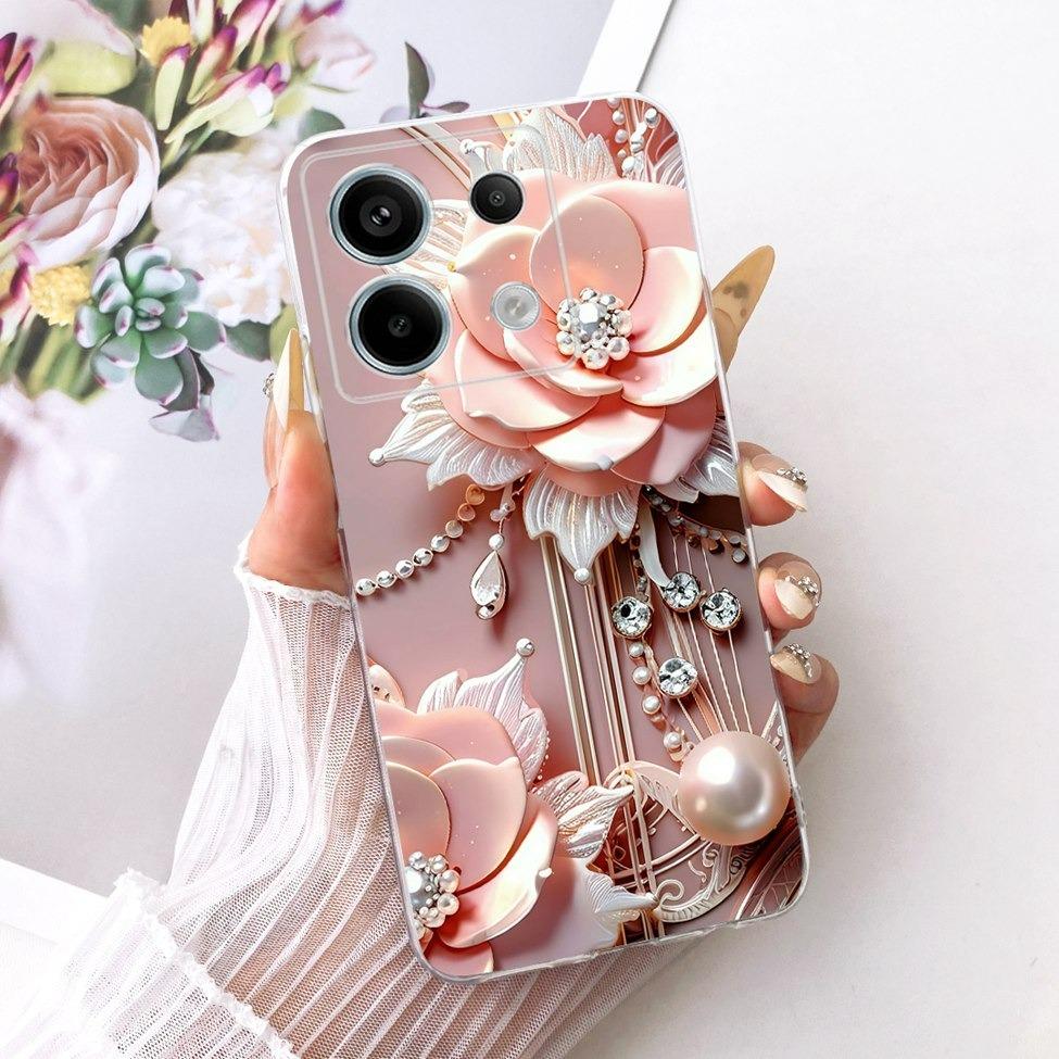 For Xiaomi Poco X6 Pro Case Cover Transparent Cute Cat Fashion Butterfly Funny Painted Casing 2311DRK48G 2311DRK48I
