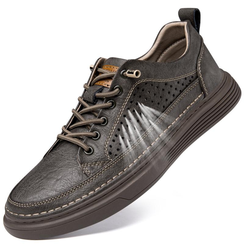 Fashion Genuine Leather Casual Shoes for Men Shoes Design Sneakers Male Comfortable Cow Leather All-match Comfortable Skate Shoes Man