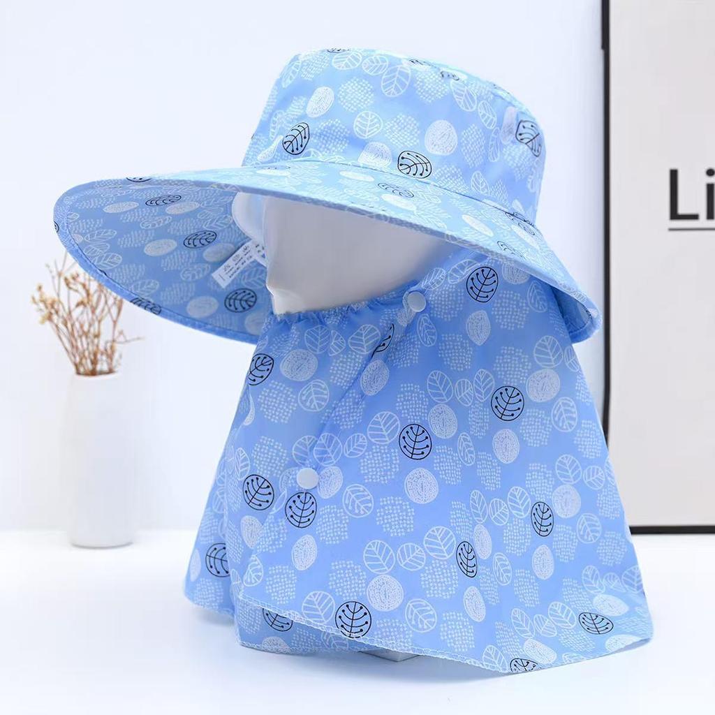 Women's Sun Protection Wide Brim Hat with Face Mask - UV Protection for Summer Activities