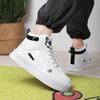 Men White Running Shoes Skateboard Street Style Sneakers Students High Basketball Shoes Large Size