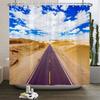 Natural Desert Scenery Shower Curtain 3D Printed Landscape Bathroom Curtain Fabric Bath Curtains Home Decor Waterproof With Hook