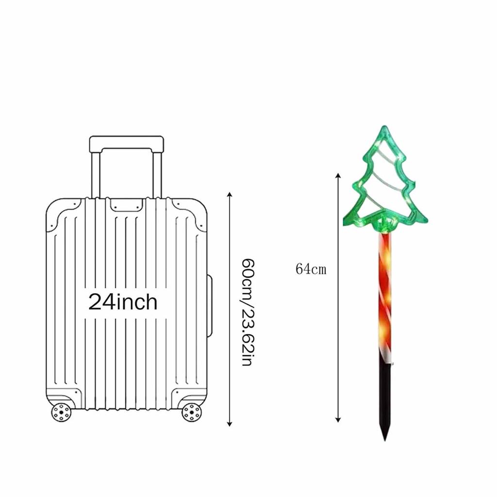 Solar Christmas Tree Lights – Outdoor  Ground Stake  Lights for Festive Holiday Decorative Atmosphere