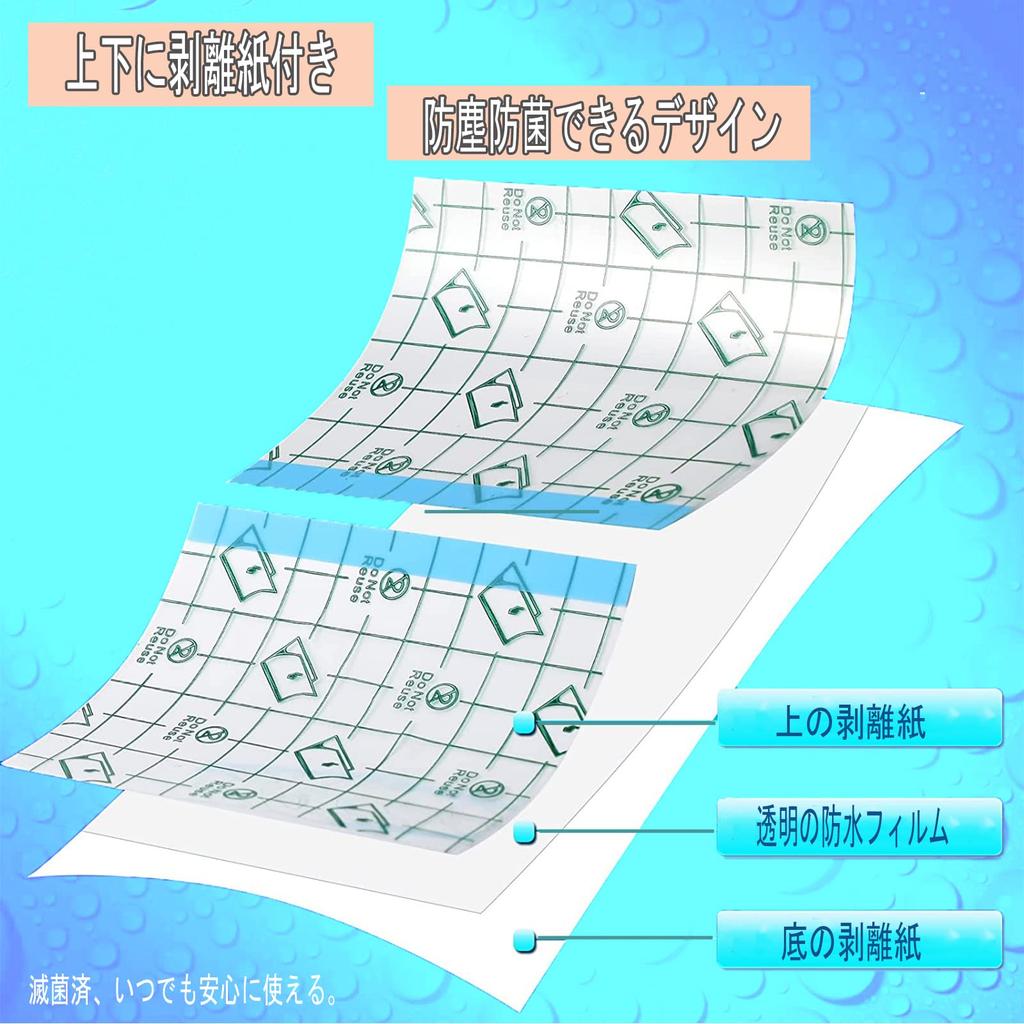 SouZou Wound Protection Kizu Power Large Wound Protection Waterproof Wound Protection Film for and Postpartum Wound 148mm 10 Meters Long Film, Pad,