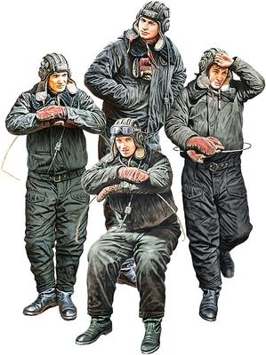MiniArt Scale Soviet Tank Crew In Winter Set of 4 Plastic Model MA37063 1/35 Gear, 1970s-1980s, Kits,