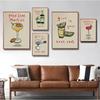 Retro Kitchen Coffee Latte Cocktail Fashion Posters Minimalist Wall Art Print Canvas Painting for Living Room Modern Home Decor