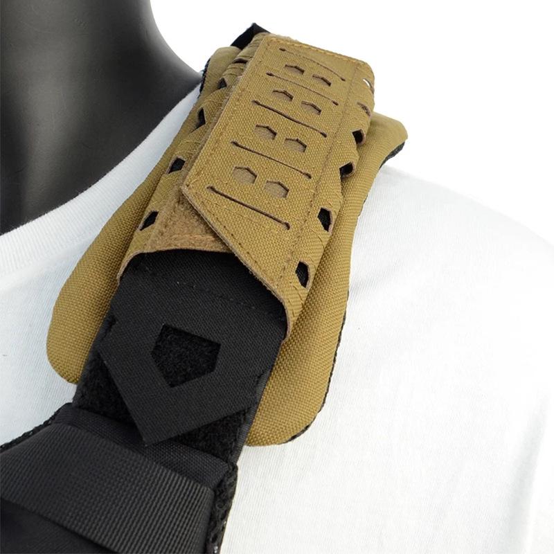 Breathable Anti-Slip Tactical Vest Shoulder Pads with Laser-Cut Design