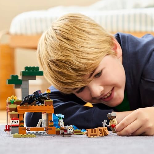 LEGO Minecraft Armadillo Savanna Exploration Toy Birthday Present Blocks Boys Girls Children Ages 8, 9, 10 Elementary School Students Game 21269