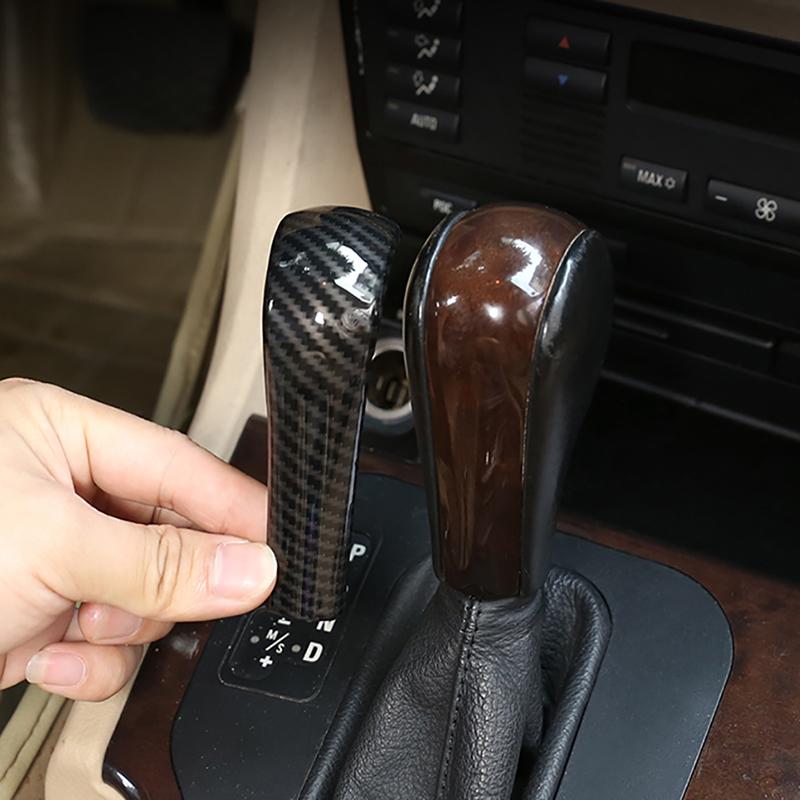 Carbon Fiber Auto Gear Shift Knob Head Cover Trim Sticker Interior Decoration For BMW E90 E92 E93 E87 X1 E84 Car