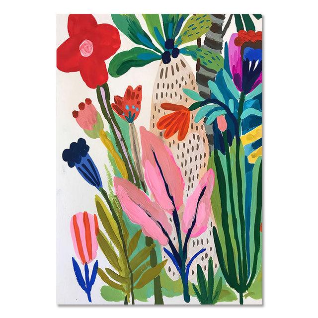 Tropical Colorful Girl Car Flower Koala Leopard Wall Art Malba na plátně Plakáty a obrazy Nástěnné obrazy pro dekoraci obývacího pokoje Bez rámu