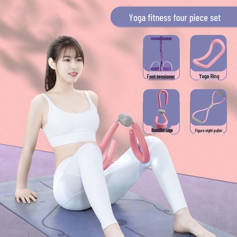2025 High-Elastic Women's Yoga Resistance Bands, Four-Piece Set for Training and Stretching