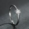 Modian 925 Sterling Silber klassischer Charme Smaragdschliff Zirkonia Fingerringe für Frauen hypoallergener Hochzeitsschmuck
