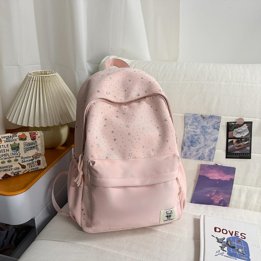 Schoolbag1011 New Simple and Versatile Women's Bag Large-capacity Student Computer Schoolbag Fresh and Cute Outdoor Travel Backpack