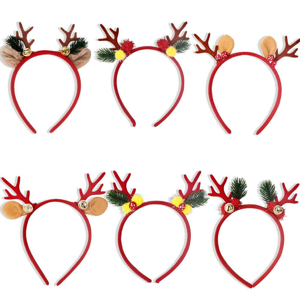 Christmas Party Charming Headband With Adorable Antlers And Design Fun