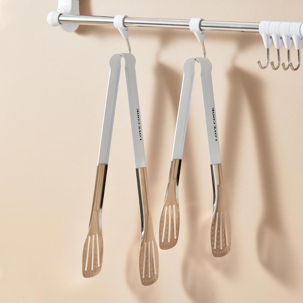 BBQ Tongs 304 Stainless Steel Food Tongs Anti-Scald Bread Steak Clip Kitchen Utensils Versatile Grilling Serving Tongs