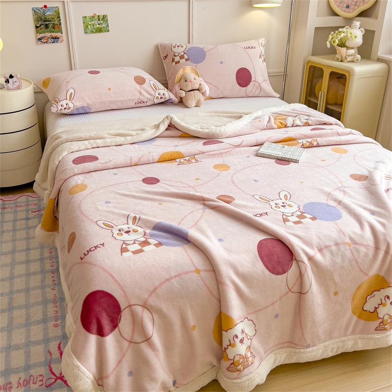 Yunjin Oboustranná zimní fleecová deka - Hrubá, útulná přehoz na pohovku a kancelářský šál