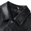 Leather Jacket for Middle-aged Men Thin Solid Color Men's Leather Jacket Spring and Autumn New Outdoor Men's PU Leather Jacket