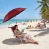 Umbrelă de Soare Reglabilă la 360° Protecție Solară Protecție UV Umbrelă de Plajă Dimensiune Mare cu Clește