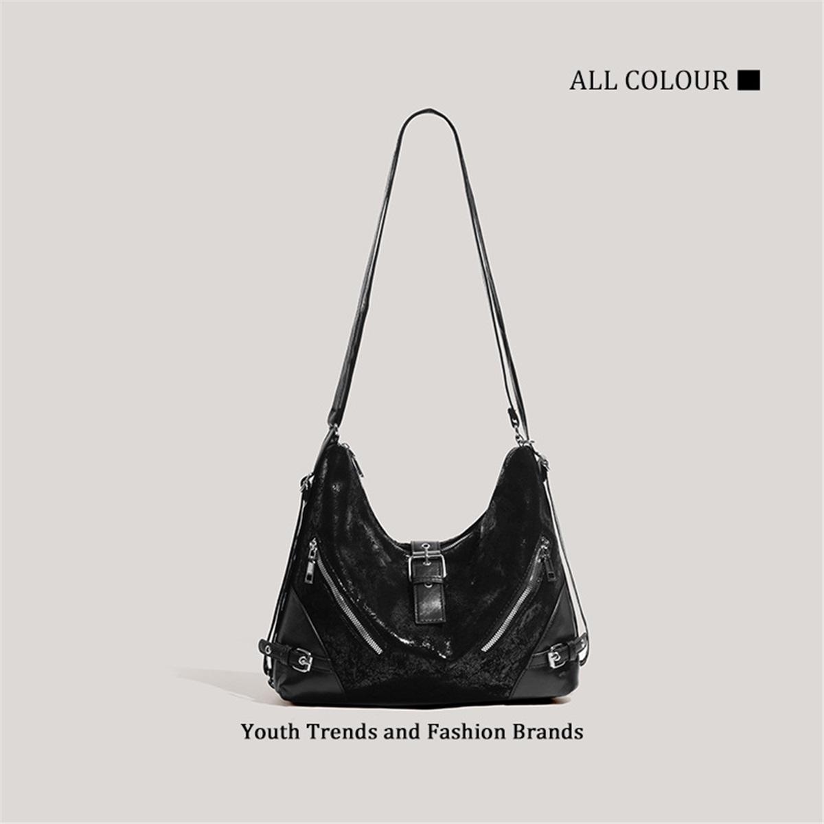 

Fashion Leisure Travel Backpack Large Capacity Commuter Fashion Tote Bag Versatile Shoulder Messenger Bag For Women чёрный
