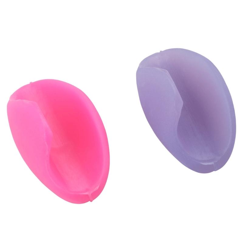 2 Pcs Flute Thumb Rest Cushion Soft Silicone Finger Cover Finger Protector Musical Instrument Accessories Durable ярко-розовый/фиолетовый