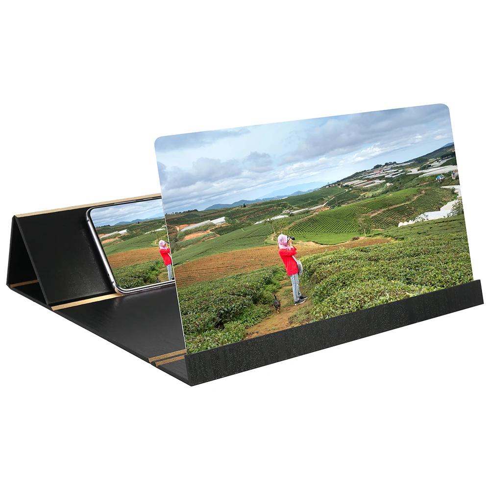 12 Inch Screen Amplifier 3D Folding Screen Magnifier Universal Mobile Phone Video Magnifying Glass Bracket Screen Enlarger Stand