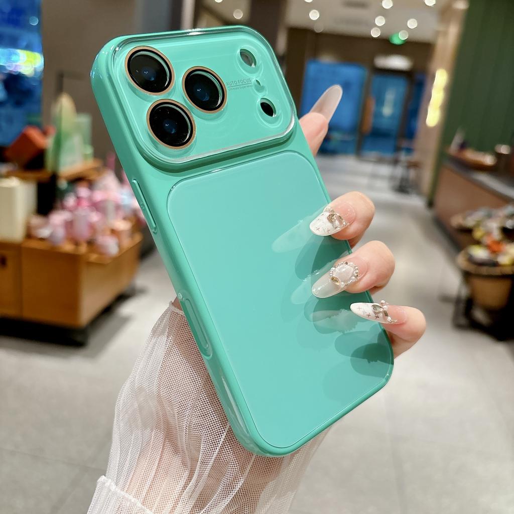 Summer solid color becomes larger in seconds, and the window is suitable for Apple 17promax mobile phone case iPhone16pro all-inclusive 14/15.