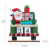 Wooden Christmas Advent Calendar Santa Claus Car Wooden Ornament Santa Calendar Ornaments  Desktop