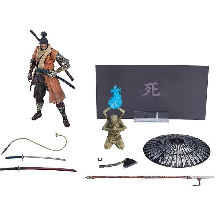 Max Factory Figma SEKIRO: SHADOWS DIE TWICE Wolf DX Edition Non-Scale Figure Black/Red 6.1in